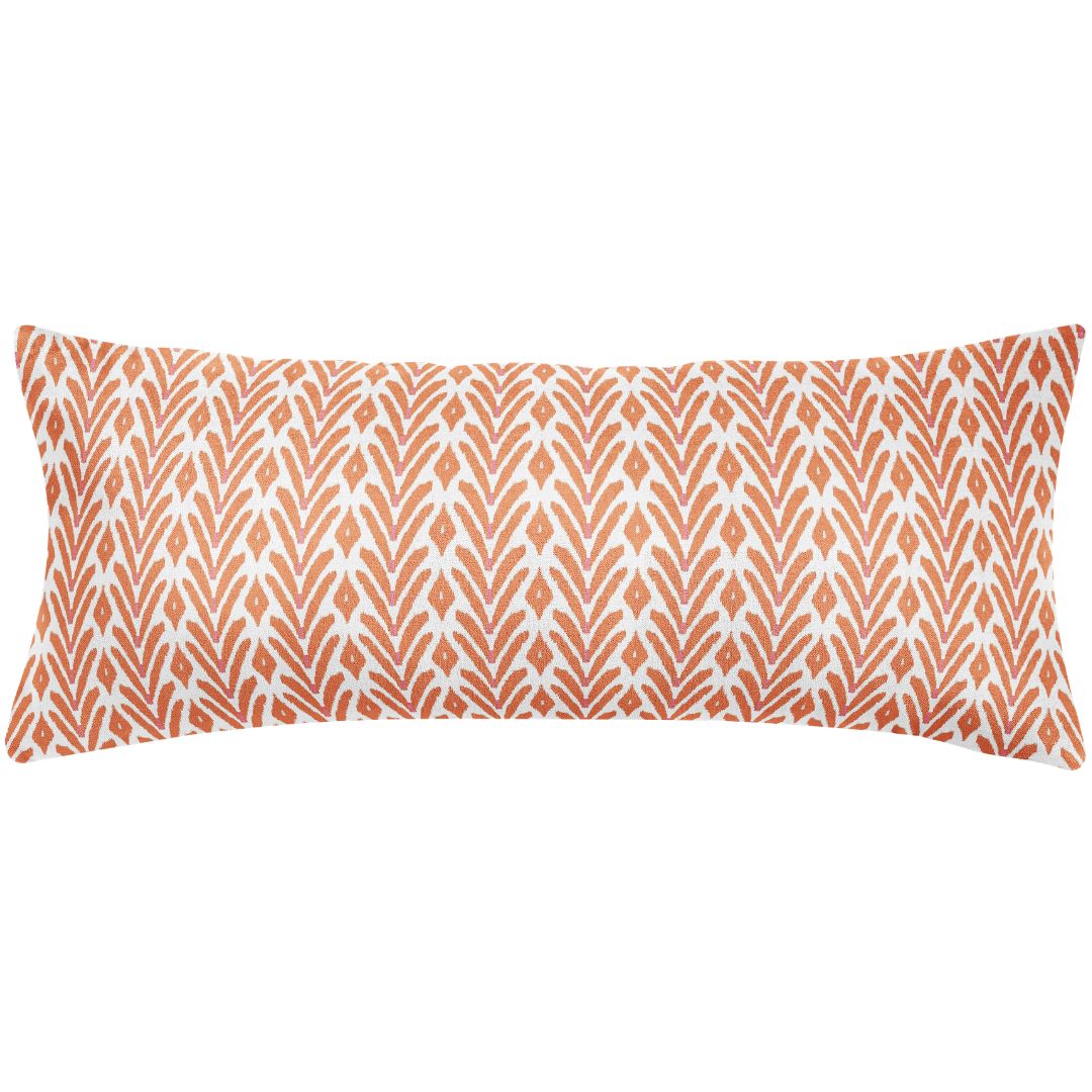 Petite Frond Orange Decorative Pillow by Laura Park — signature print home and lifestyle product.