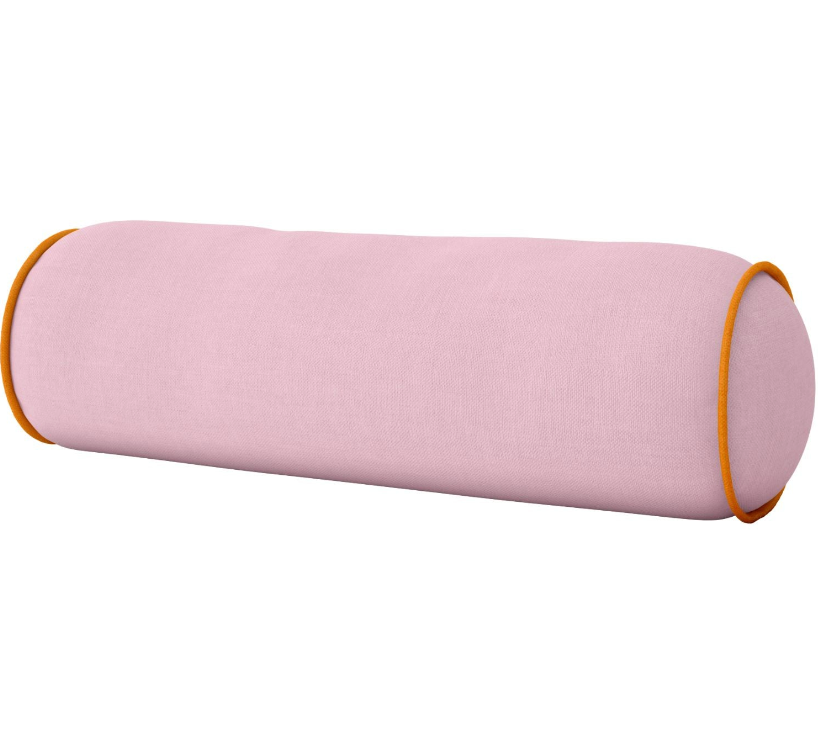 Pink/Orange Two-Toned King Round Bolster Pillow
