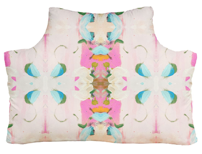 The Headboard Pillow® - Monet's Garden Pink Twin XL