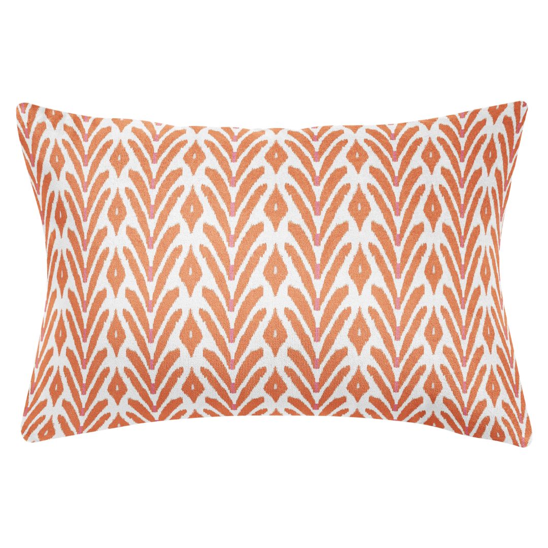 Petite Frond Orange Decorative Pillow by Laura Park — signature print home and lifestyle product.