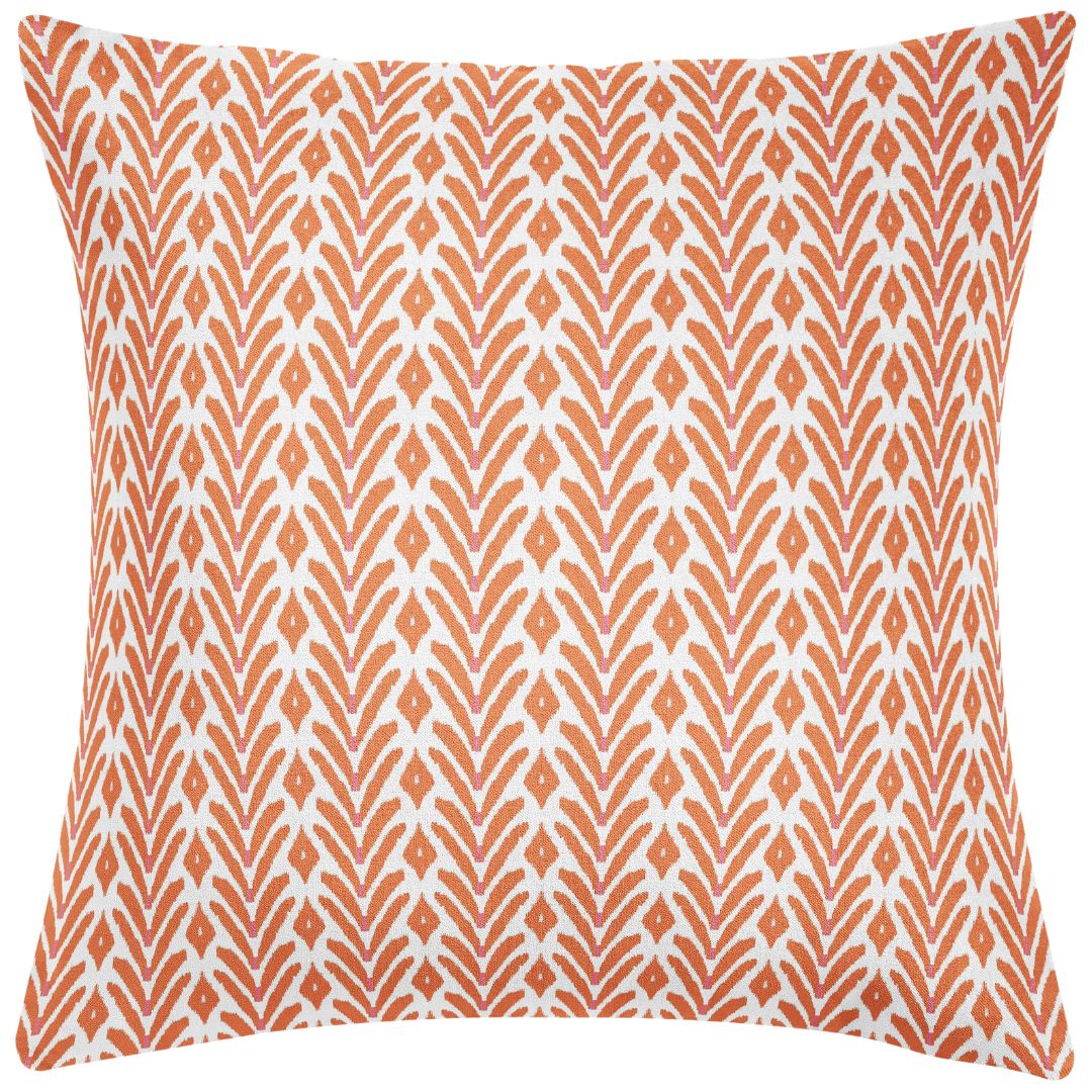 Petite Frond Orange Decorative Pillow by Laura Park — signature print home and lifestyle product.