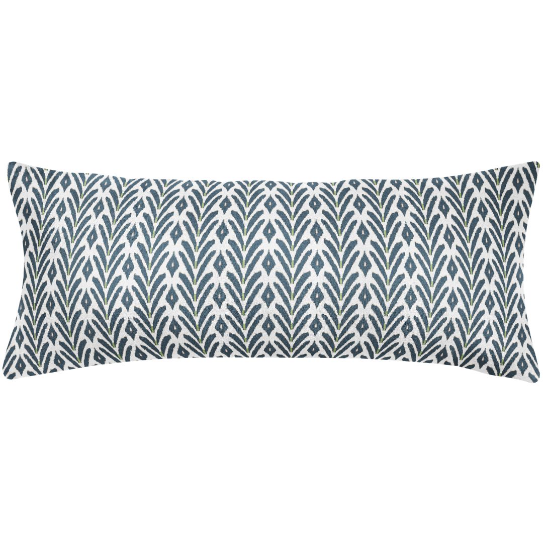 Petite Frond Navy Decorative Pillow by Laura Park — signature print home and lifestyle product.