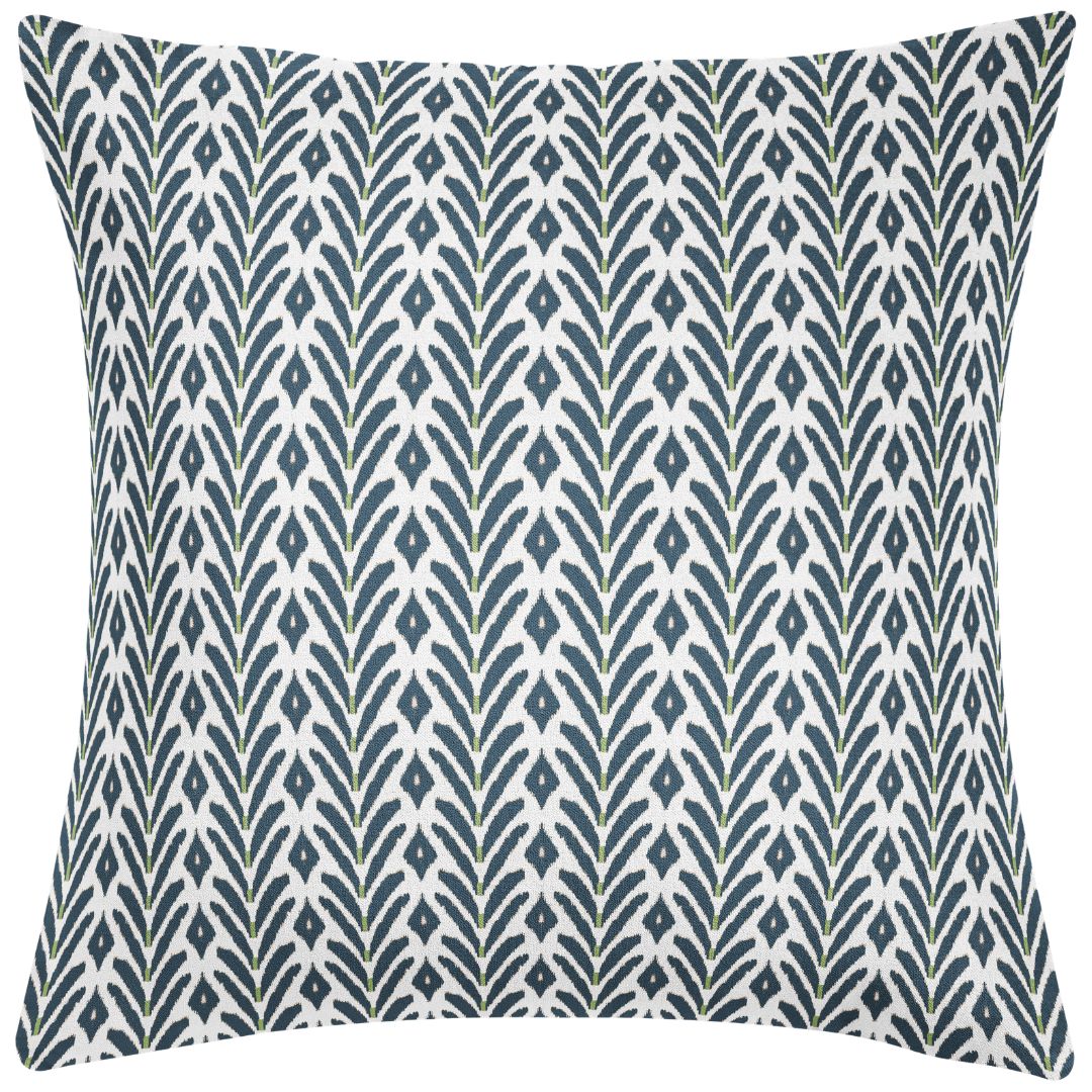 Petite Frond Navy Decorative Pillow by Laura Park — signature print home and lifestyle product.