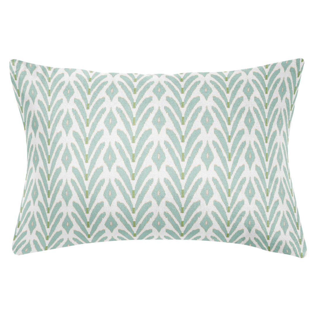 Petite Frond Blue Decorative Pillow by Laura Park — signature print home and lifestyle product.