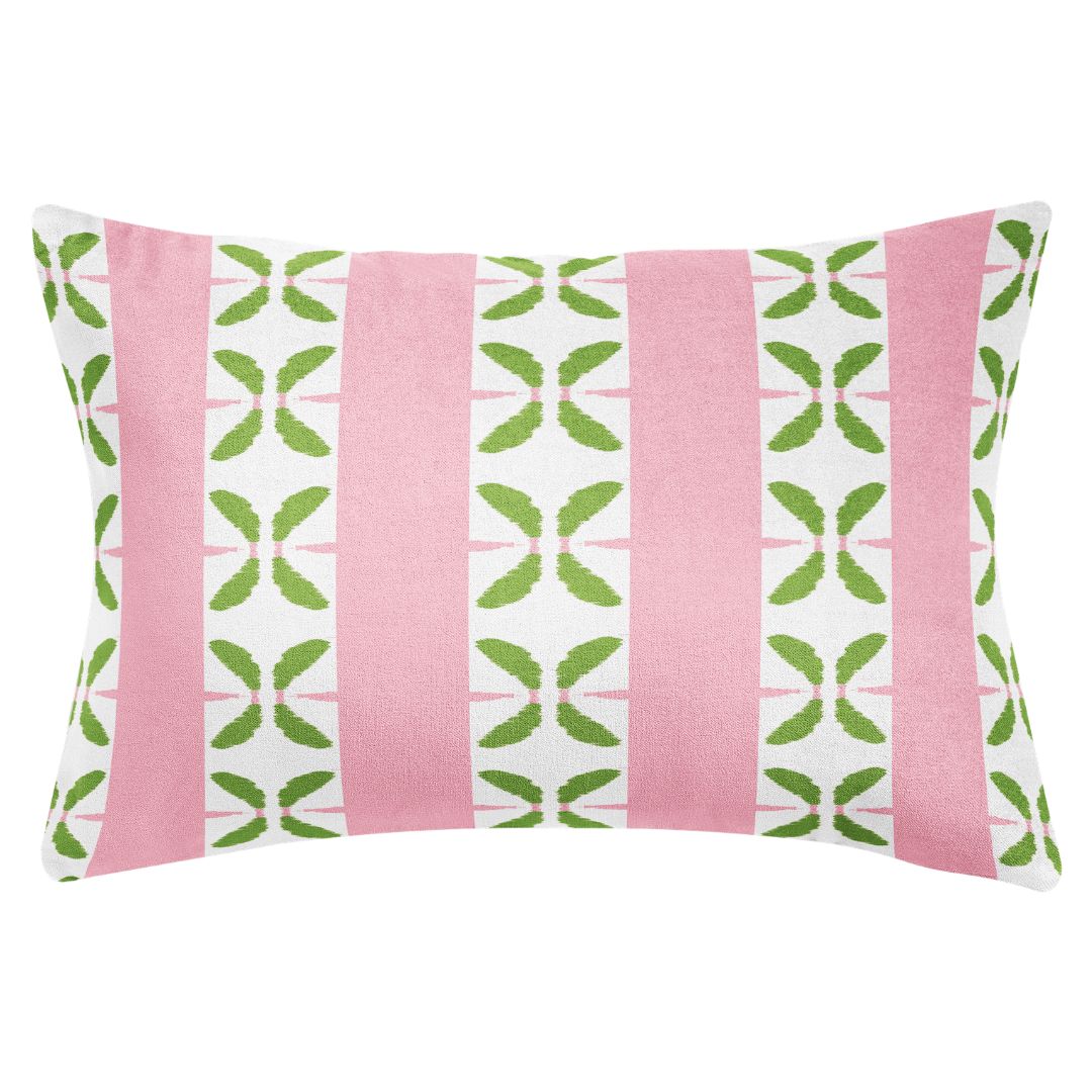 Petal Stripe Light Pink Decorative Pillow by Laura Park — signature print home and lifestyle product.