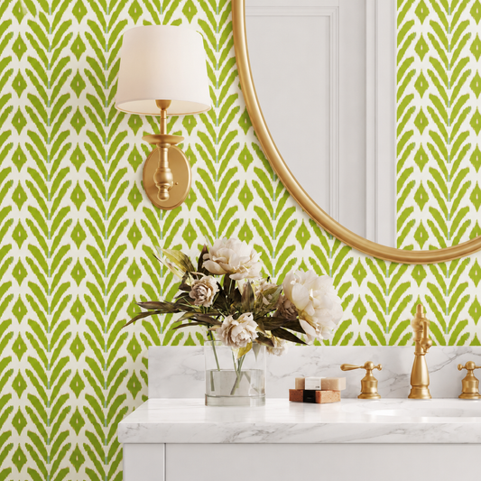 Petite Frond Green Peel and Stick Wallpaper
