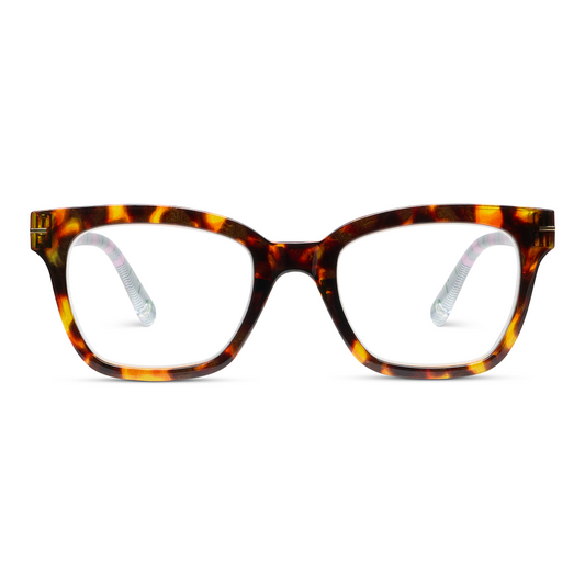 Buzzworthy - Tortoise/Marigold Ticking Stripe Pink