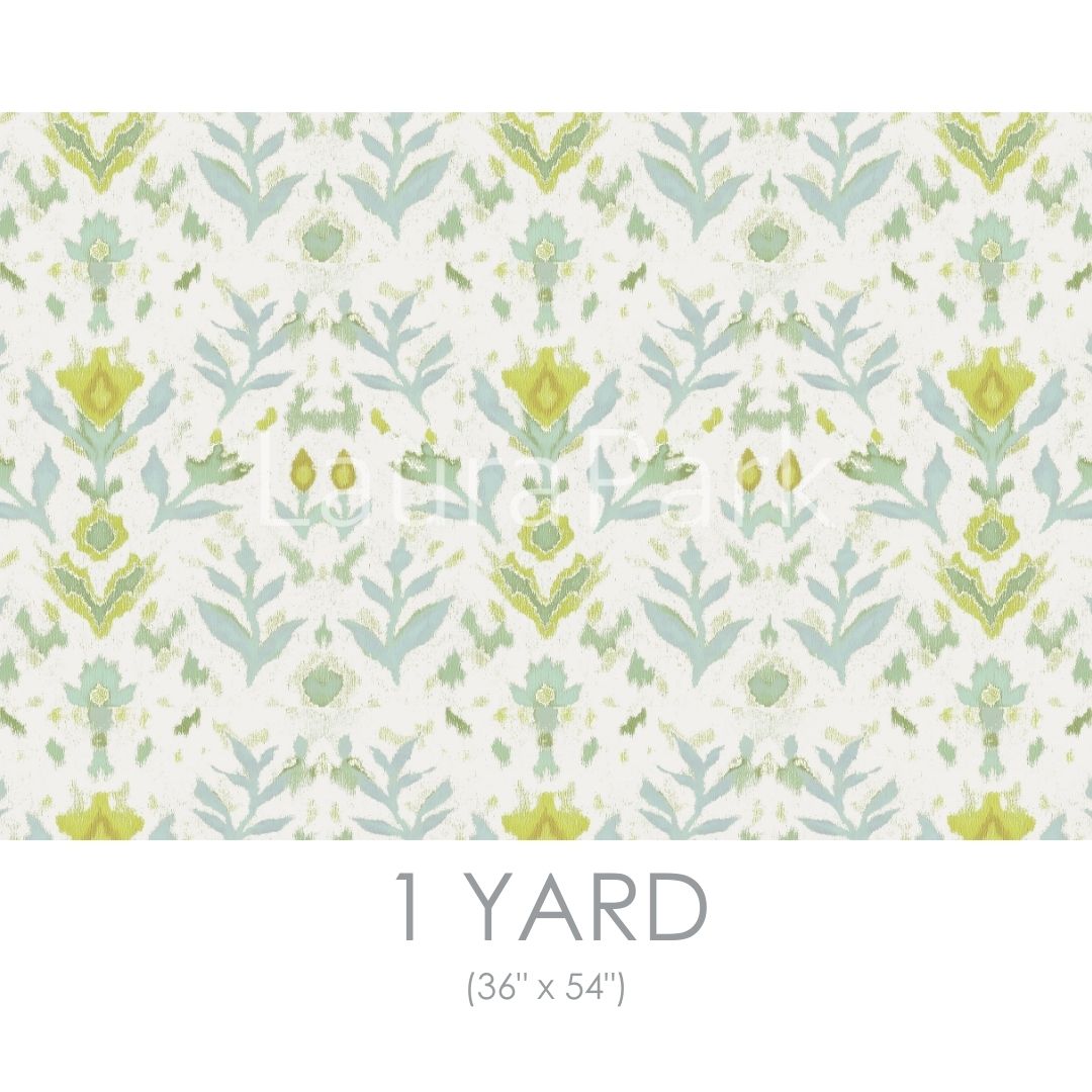 Petal Garden Linen Fabric by the Yard by Laura Park featuring floral motifs on a solid linen background — linen cotton for custom — linen cotton for custom furniture and drapery.