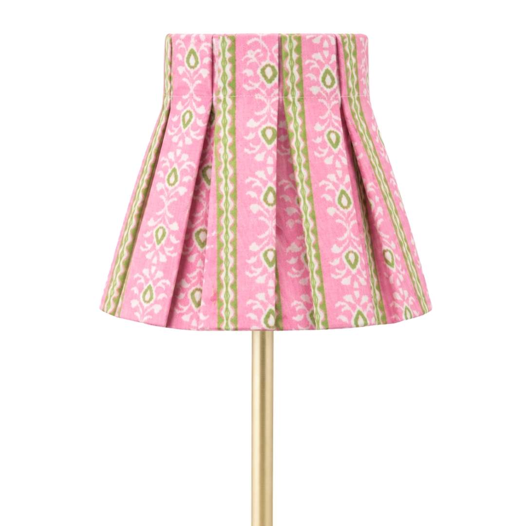 Rosemary Stripe Pink Lampshade Cover by Laura Park — signature print home and lifestyle product.