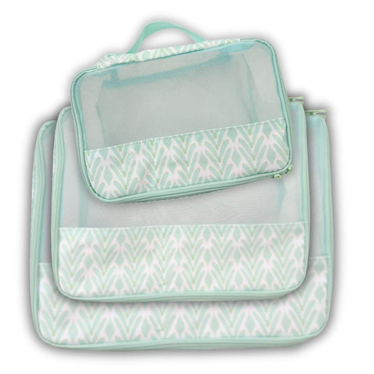 Petite Frond Mint Packing Cubes by Laura Park — signature print home and lifestyle product.