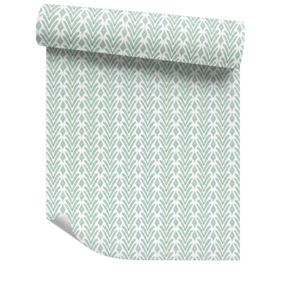 Petite Frond Blue Peel and Stick Wallpaper by Laura Park — bedroom and accent wall decor.