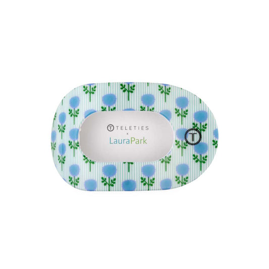 Blue Marigold Flat Round Hair Clip