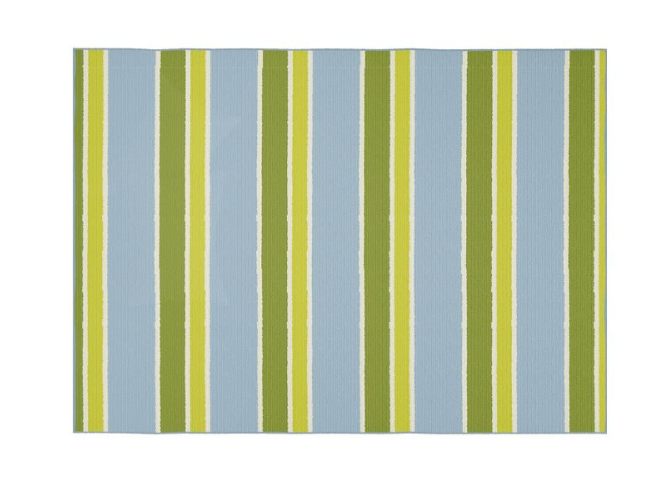 Striped Blue/Green 3'x5' Floor Mat