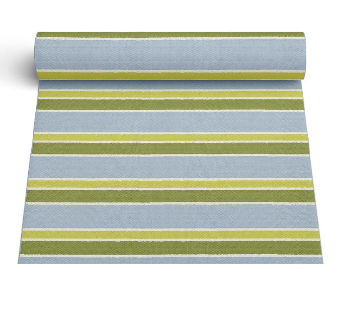 Striped Blue/Green 2.5'x8' Floor Mat