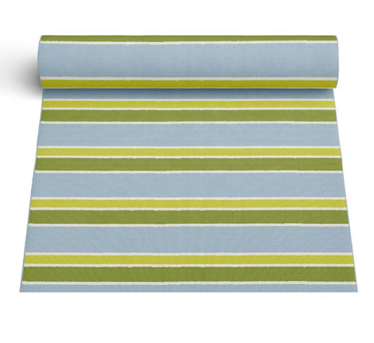 Striped Blue/Green 2.5'x8' Floor Mat