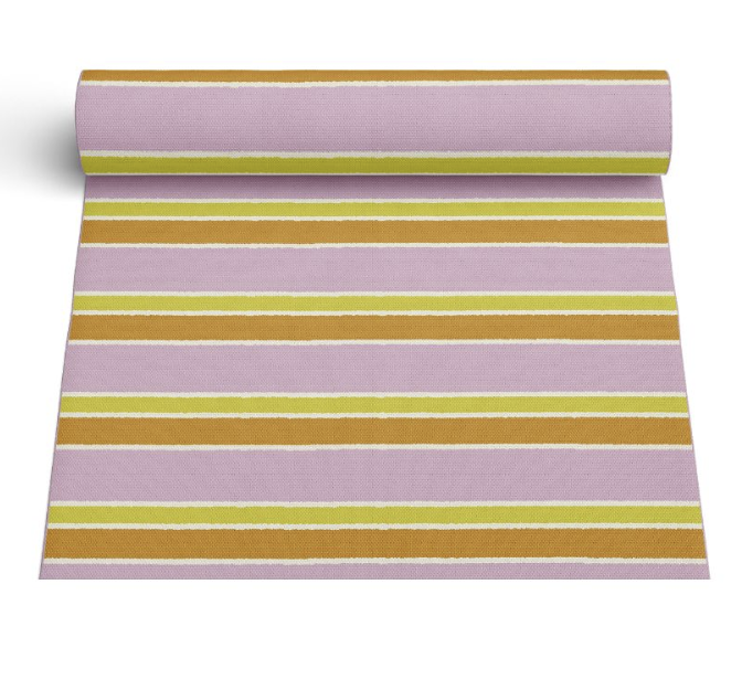 Striped Pink/Orange 2.5'x8' Floor Mat