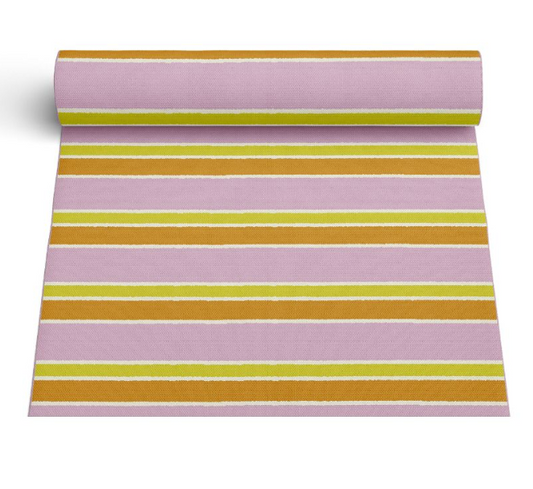 Striped Pink/Orange 2.5'x8' Floor Mat
