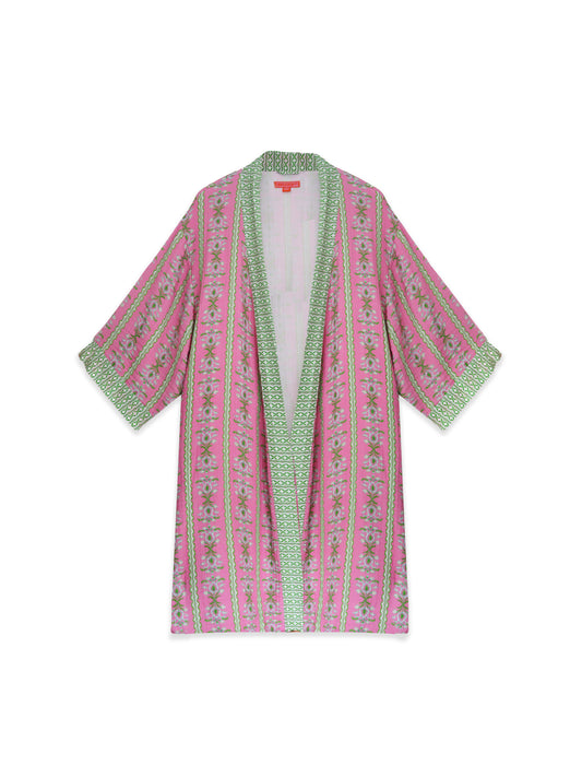 Bathrobe- Cabana Stripe Pink