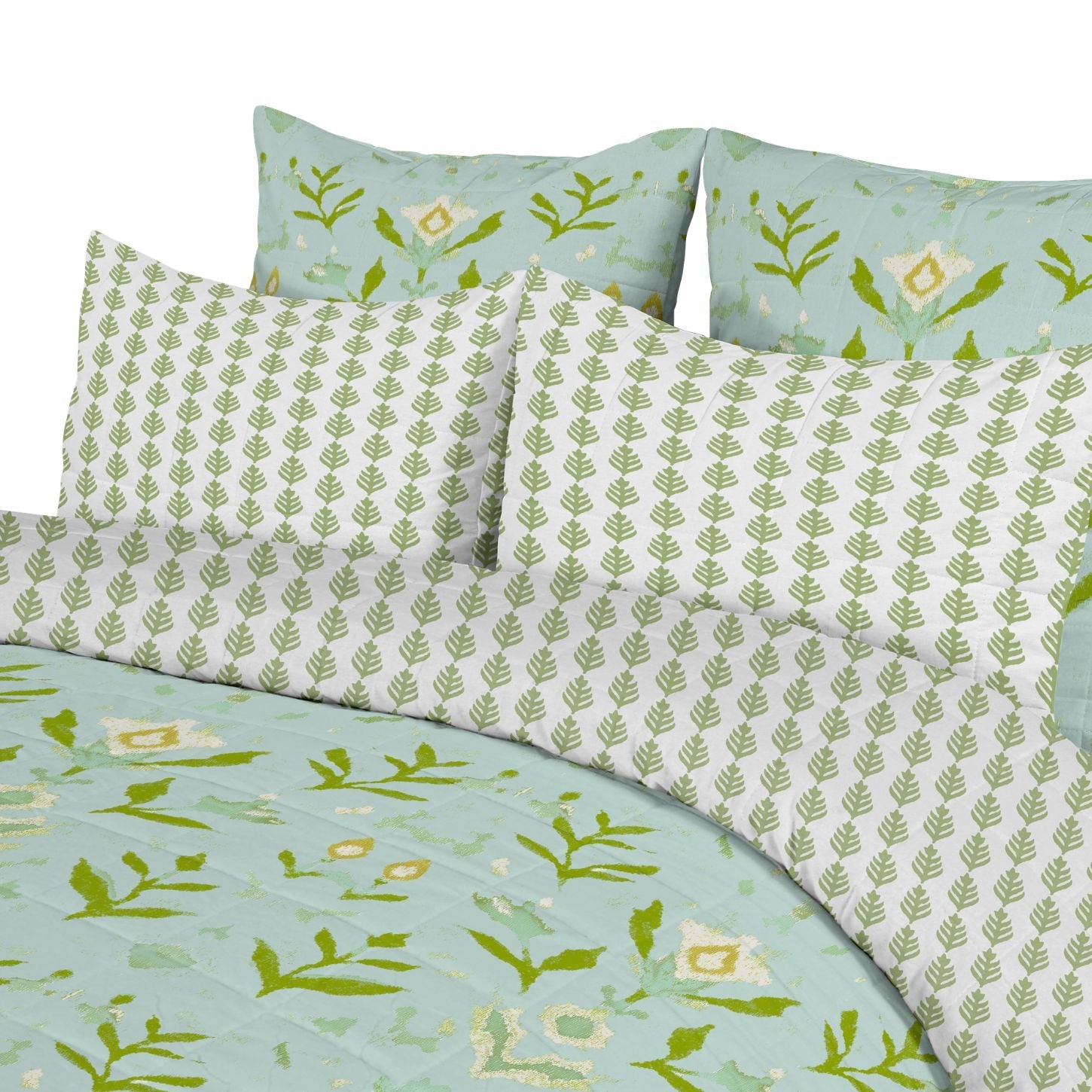 Petal Garden Aqua Comforter Set by Laura Park — signature print home and lifestyle product.