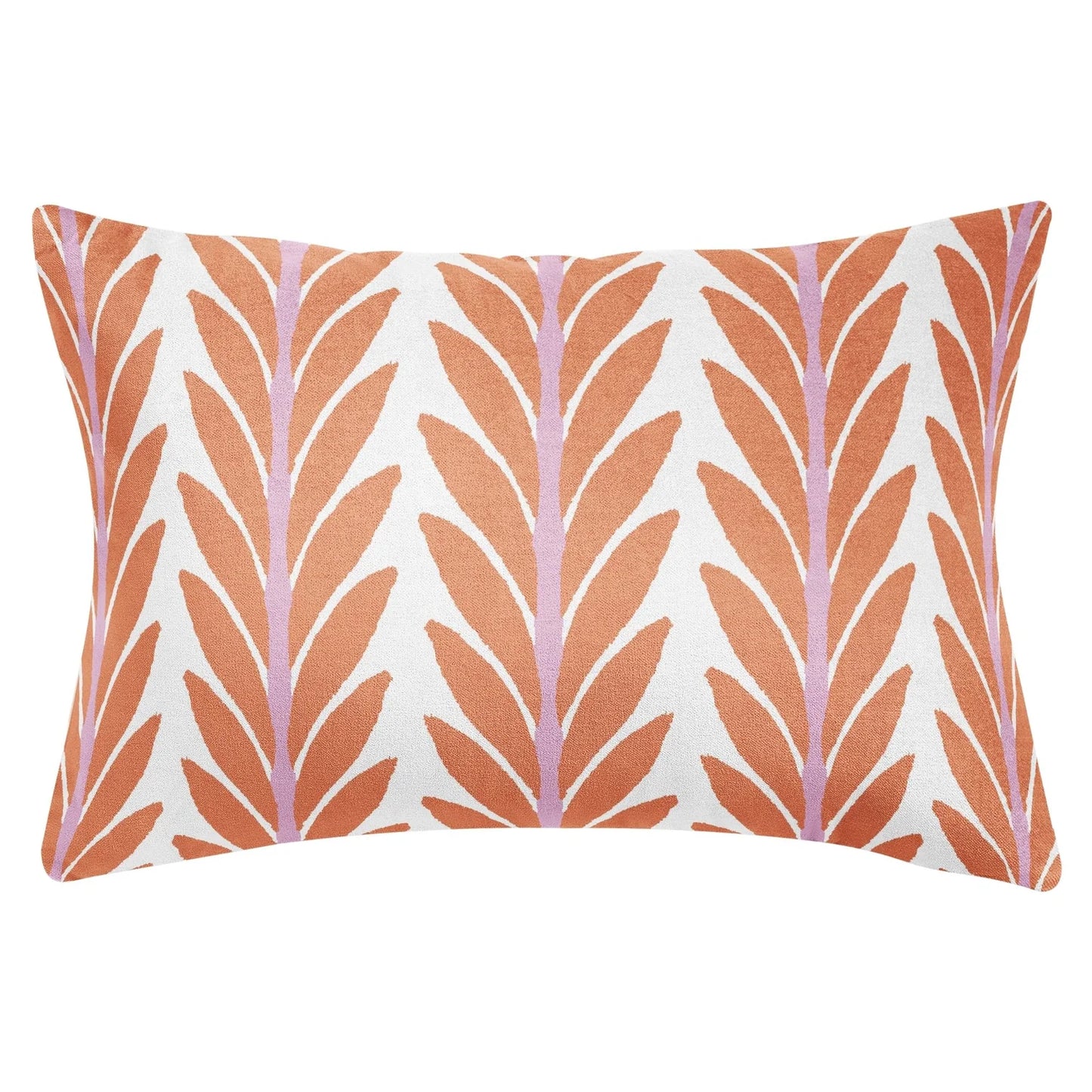 Frond Orange Decorative Pillow