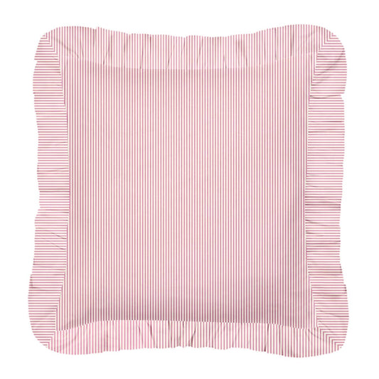 Ticking Stripe Pink Decorative Pillow